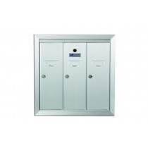 Vertical Mailbox with 3 Doors Anodized Aluminum